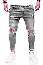 Rello &amp; Reese Jeans Rello &amp; Reese Herren Destroyed Jeans Hose JN-3299