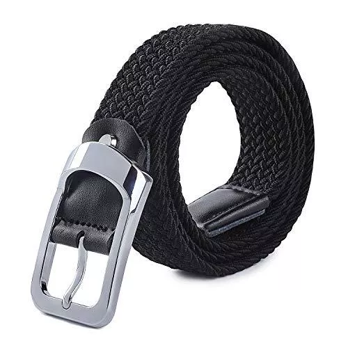 HANCHAO Gürtel HANCHAO Stretchgürtel Flechtgürtel Elastische Stoffgürtel Geflochtener Unisex Gürtel für Damen und Herren Breit 3.3cm Länge 90 cm bis 135 cm