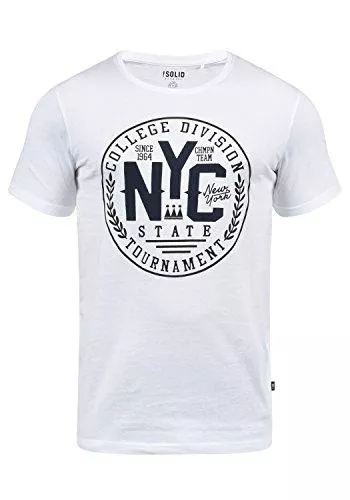 !Solid T-Shirts !Solid York Herren T-Shirt Kurzarm Shirt mit Print und Rundhalsausschnitt