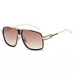 kimorn Sonnenbrillen & Zubehör kimorn Sonnenbrille für Herren Retro Goggle Metallrahmen Classic Eyewear