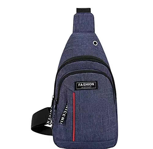 treend24 Taschen & Rucksäcke treend24 Herren Brusttasche Schultertasche mit 3 Fächer für Sport Wanderung Urlaub Freizeit Umhängetasche fahrradtour Unisex Damen Crossbag