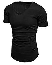REPUBLIX T-Shirts REPUBLIX Oversize Herren Slim-Fit V-Neck Basic Sommer T-Shirt V-Ausschnitt
