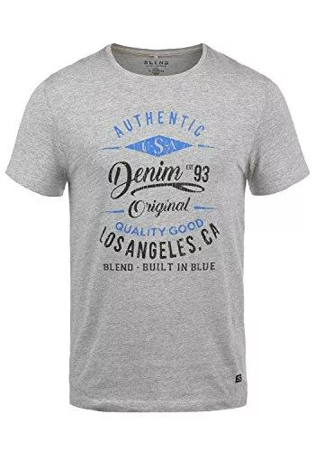 Blend T-Shirts Blend Doppler Herren T-Shirt Kurzarm Shirt mit Print und Rundhalsausschnitt