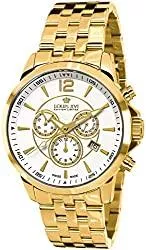 LOUIS XVI Uhren LOUIS XVI Herren-Armbanduhr Athos Stahlband Gold Chronograph Analog Quarz Edelstahl