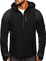 BOLF Jacken BOLF Herren Softshelljacke Übergangsjacke Regenjacke Funktionsjacke Winddicht Wasserdicht Sportjacke Trekkingjacke Atmungsaktiv Kapuze Freizeit Outdoor [4D4]