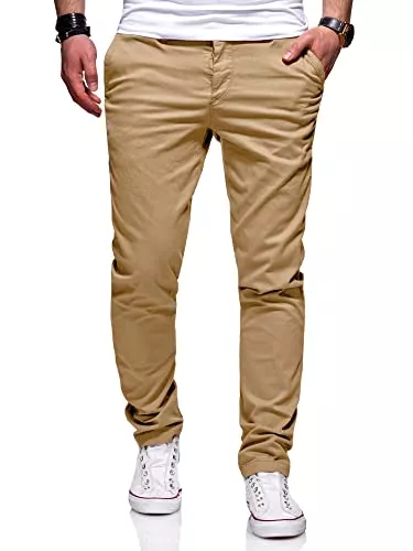 behype. Jeans behype. Herren Basic Chino Jeans-Hose Stretch Regular Slim-Fit 80-0310