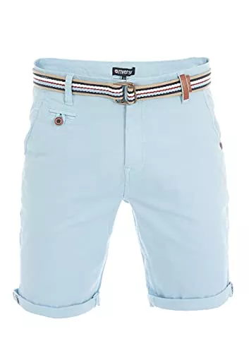 riverso Shorts riverso Herren Chino Shorts RIVKlaas Regular Fit Gürtel Bermuda Kurze Hose Sommer Short 98% Baumwolle