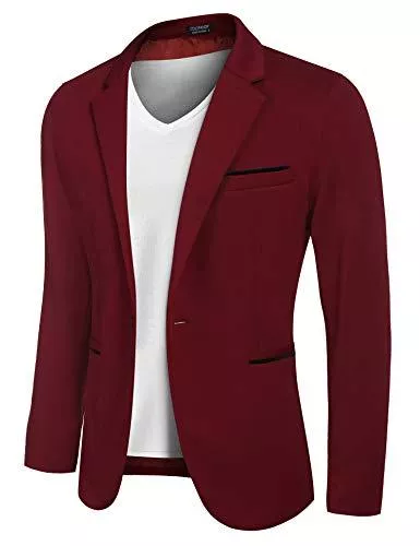 COOFANDY Blazer COOFANDY Herren Casual Blazer Sportmäntel Slim Fit Business Anzug Jacken One Button