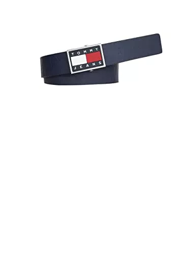 Tommy Jeans Gürtel Tommy Jeans Gürtel Metall-Schließe Monogramm Leder navy Größe 105 cm