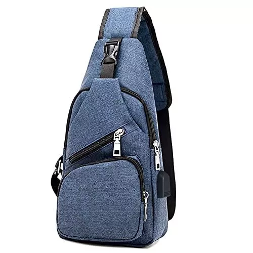 flintronic Taschen & Rucksäcke flintronic Brusttasche mit USB-Aufladung, Brusttasche Sling mit Verstellbarem, Rucksack Schultertasche für Männer (einschließlich 1 * USB-Kabel)
