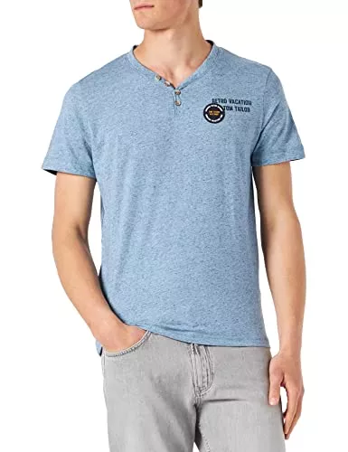 TOM TAILOR T-Shirts TOM TAILOR Herren Serafino T-Shirt