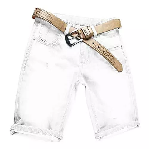 AITESEN Shorts AITESEN Herren Denim Jeans Shorts Sommer Kurze Hose Ohne Guertel W28-W44 W28-W44