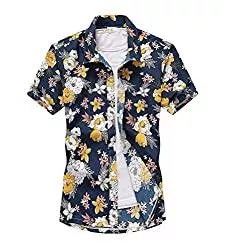 Onsoyours Hemden Onsoyours Herren Hemd mit Muster Kurzarmhemd Oversize Shirt Männer Shirts Bunte Herrenhemden Casual Locker 3D Gedruckt Sommerhemden Kent Kragen Hawaiihemd