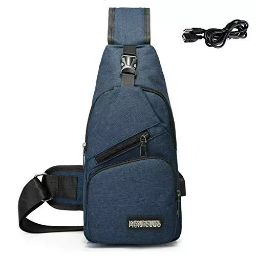 CYchen Taschen & Rucksäcke Brust Sling Schulter Rucksack Crossbody Tasche Herren Damen Brusttasche Schultergurt Bag Schulterrucksack Umhängetasche Kamerarucksack Wasserdichte Slingbag mit USB-Ladeanschluss für Radfahren Reise