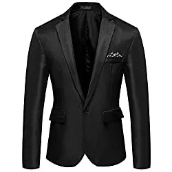 YOUTHUP Blazer YOUTHUP Sakko Herren Slim Fit Leichte 1 Knöpfe Anzugjacke Anzug Jacke für Hochzeit Freizeit