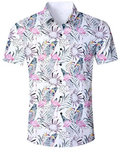 ALISISTER Hemden ALISISTER Hawaiihemd Herren 3D Drucken Lässig Button Down Strandurlaub Hemd Aloha Kurzarm Hawaii Hemd M-XXL