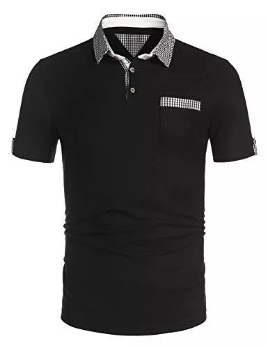 COOFANDY Poloshirts COOFANDY Herren Poloshirt Kurzarm Basic Polo Shirts Slim Fit Polohemd Sommer Golf Tshirt für Männer S-XXL