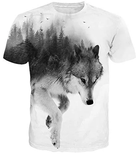 Funnycokid T-Shirts Funnycokid Unisex T Shirts 3D Drucken Kurzarm Sommer Männer Herren T-Shirt