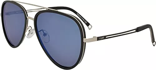 SQUAD Sonnenbrillen & Zubehör SQUAD polarisiert Sonnenbrille Herren Pilotenbrille classic fashionette Metall leicht doppelsteg Uv400 Schutz