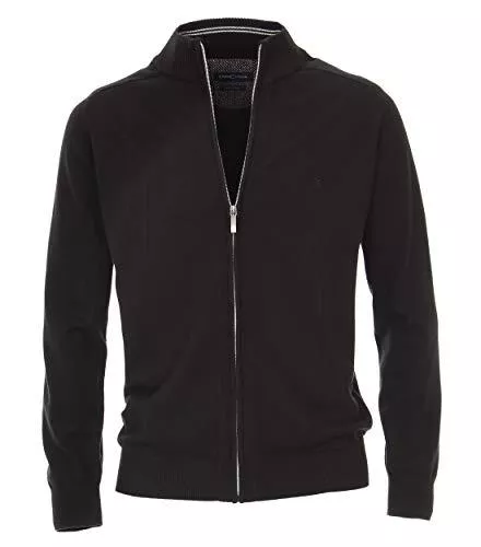 CASAMODA Strickjacken CASAMODA Herren Strickjacke unifarben Aufgesticktes Logo