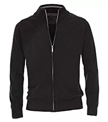 CASAMODA Strickjacken CASAMODA Herren Strickjacke unifarben Aufgesticktes Logo