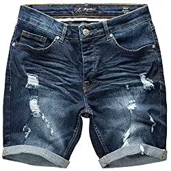Amaci&Sons Shorts Amaci&Sons Herren Destroyed Jeans Shorts Kurze Hose Sommer Bermuda 7979