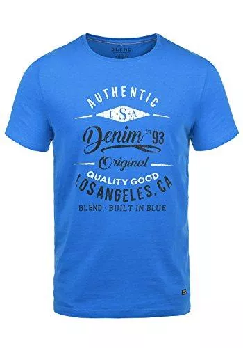 Blend T-Shirts Blend Doppler Herren T-Shirt Kurzarm Shirt mit Print und Rundhalsausschnitt
