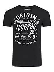 riverso T-Shirts riverso Herren T-Shirt RIVLeon Rundhals O-Neck Kurzarm Tee Shirt Print Regular Fit