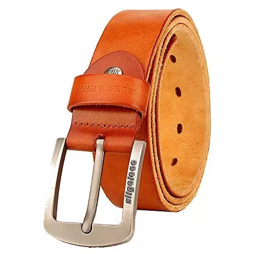 Nvshiyk Gürtel Nvshiyk Herren Leder Kleid Gürtel Männer Gewaschene Retro Gürtel beiläufige Hosen Gurtmänner frei Größe Männer Geschäfts-Leder-Gürtel anpassen Lässig Arbeiten