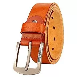 Nvshiyk Gürtel Nvshiyk Herren Leder Kleid Gürtel Männer Gewaschene Retro Gürtel beiläufige Hosen Gurtmänner frei Größe Männer Geschäfts-Leder-Gürtel anpassen Lässig Arbeiten