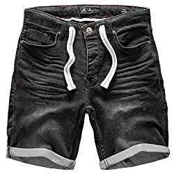 Amaci&amp;Sons Shorts Amaci&amp;Sons Herren Jeans Shorts Kordel Destroyed Kurze Hose Sommer Bermuda Verwaschen J5001