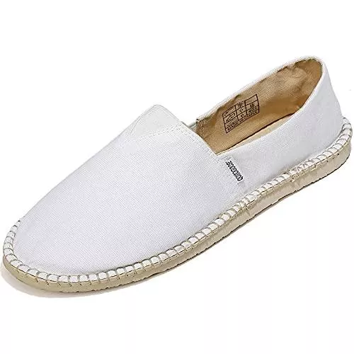 Qomo goose Flache Schuhe Qomo goose Espadrilles für Damen Herren Low-Top Leinenschuhe Flacher Slippers Klassisch Slip-On Segeltuchschuhe