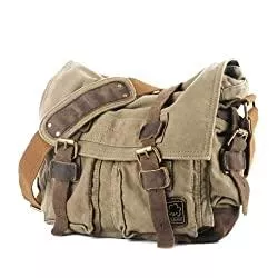 Eysee Taschen & Rucksäcke Eysee Schultertasche Herren Canvas-Umhängertasche Daypack für Alltag und Sport 35cm (L) X 30cm(H) X 10cm(W) (Grün)