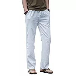 HOEREV Hosen HOEREV Men Casual Strandhosen Leinen Hose