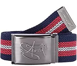 2Stoned Gürtel 2Stoned Stoffgürtel Canvas Belt Unisex, matte Klappschnalle, 4 cm breit für Damen und Herren