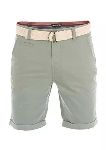 riverso Shorts riverso Herren Chino Shorts RIVHenry Gürtel Bermuda Kurze Hose 98% Baumwolle Schwarz Hellblau Dunkelblau Navy Rot Grün Orange Beige Grau w30 - w42