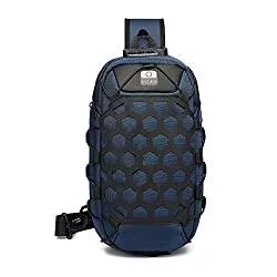 FANDARE Taschen & Rucksäcke FANDARE Herren Brusttasche Diebstahlsicherung Sling Rucksack Casual Daypacks mit USB für Schultertasche Umhängetasche für Outdoor Sport Wandern Radfahren Reisen Wasserdicht Stoßfest Crossbody Bag