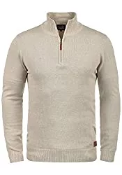 Blend Pullover & Strickmode Blend Robin Herren Strickpullover Troyer Feinstrick Pullover mit Stehkragen und Reißverschluss