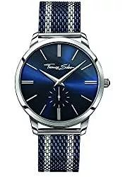 THOMAS SABO Uhren Thomas Sabo Herren Armbanduhr Rebel Spirit Blau Silber Analog Quarz Edelstahl WA0268-281-209-42 MM