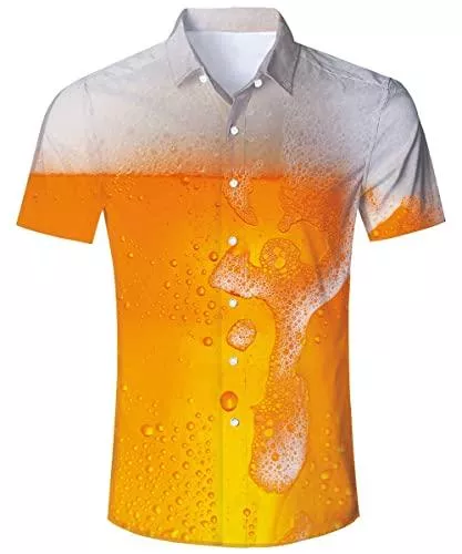 TUONROAD Hemden TUONROAD Hawaiihemd Herren 3D Funky Shirt Hemd Herren Kurzarm Button Down Freizeithemden Hawaii Hemd Männer M-XXL