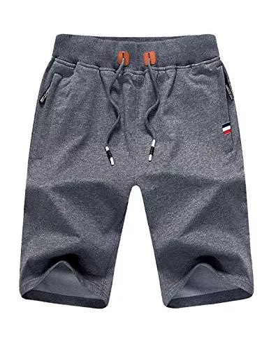 Tansozer Shorts Tansozer Sport Shorts Herren Kurze Hose Baumwolle Mit Reißverschluss