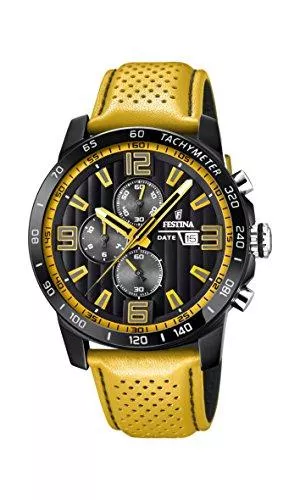 Festina Uhren Festina Unisex Erwachsene Chronograph Quarz Uhr mit Leder Armband F20339/3