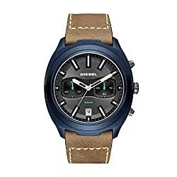 Diesel Uhren DIESEL Herren Chronograph Quarz Uhr mit Leder Armband DZ4490