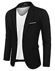 COOFANDY Blazer COOFANDY Herren Sakko Leinenstruktur Slim Fit Männer Blazer Modern Freizeit Sakko Leichte Jackett