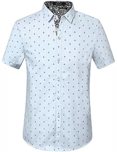 SSLR Hemden SSLR Herren Hemd Kurzarm Business Hemd Regular Fit Sommer Hemden für Herren