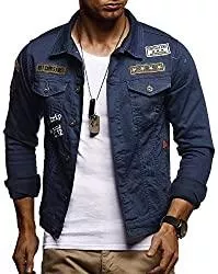 Leif Nelson Jacken Leif Nelson Herren Jeansjacke Basic Stretch Jeans Jacke mit Stehkragen Übergangsjacke Hoodie Sweatjacke Freizeitjacke Sommerjacke Kapuzenpullover Pullover Slim Fit LN9500