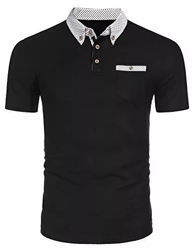 COOFANDY Poloshirts COOFANDY Herren Poloshirt Kurzarm Basic Polo Shirts Slim Fit Polohemd Sommer Golf Tshirt für Männer S-XXL