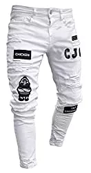 PIZOFF Jeans Pizoff Herren Superenge Skinny-Jeans mit Rissen an den Knien