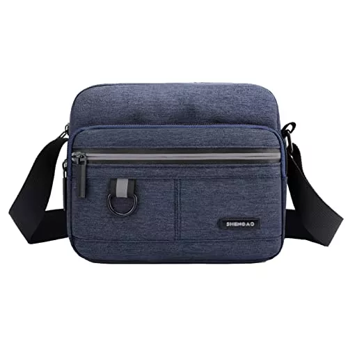 Vohoney Taschen & Rucksäcke Vohoney Umhängetasche Brusttasche Herren Crossbody Schultertasche Handytasche Messenger Bag Herrentasche Shulder Bag (Blau Herren-Schultertaschen)