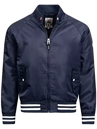 Indicode Jacken Indicode Herren Ayser Jacke mit Stehkragen &amp; Reißverschluss | Übergangsjacke für Männer